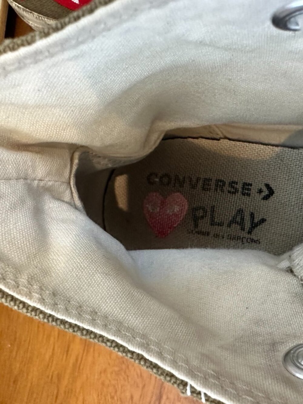 Converse x Comme Des Garçons Play Chuck 70 Hi "Multi Hearts Green" sneakers, 9 - Picture 9 of 11
